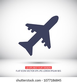 Vector icon airplane 10 EPS