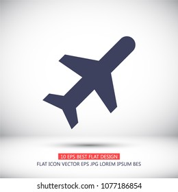 Vector icon airplane 10 EPS