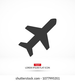 Vector icon airplane 10 EPS