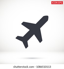 Vector icon airplane 10 EPS