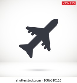 Vector icon airplane 10 EPS