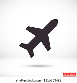 Vector icon airplane 10 EPS