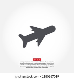 Vector icon airplane 10 EPS