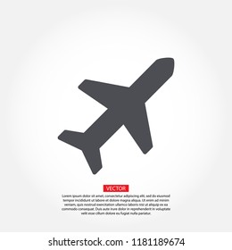 Vector icon airplane 10 EPS