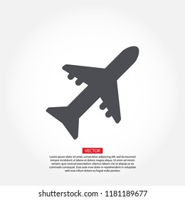 Vector icon airplane 10 EPS
