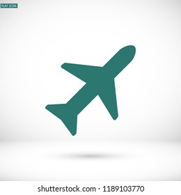 Vector icon airplane 10 EPS