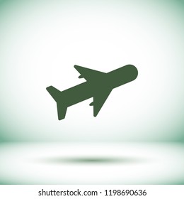Vector icon airplane 10 EPS