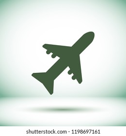 Vector icon airplane 10 EPS