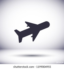 Vector icon airplane 10 EPS