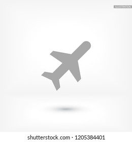 Vector icon airplane 10 EPS