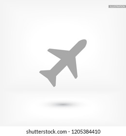 Vector icon airplane 10 EPS