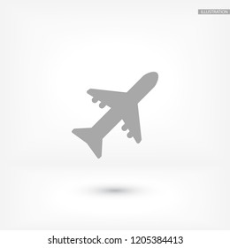 Vector icon airplane 10 EPS