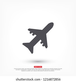 Vector icon airplane 10 EPS