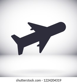 Vector icon airplane 10 EPS