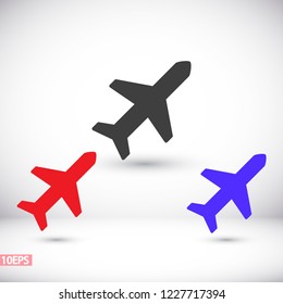 Vector icon airplane 10 EPS