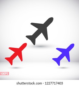 Vector icon airplane 10 EPS