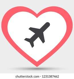 Vector icon airplane 10 EPS