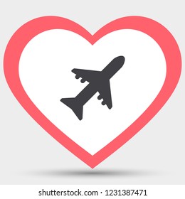 Vector icon airplane 10 EPS