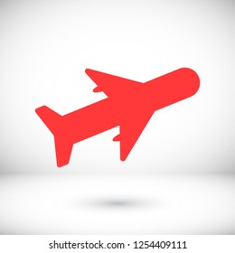 Vector icon airplane 10 EPS