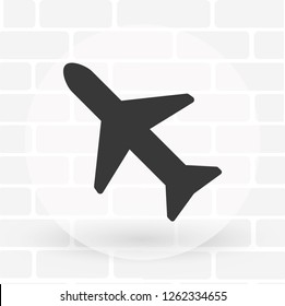 Vector icon airplane 10 EPS