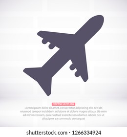 Vector icon airplane 10 EPS