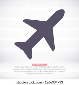 Vector icon airplane 10 EPS