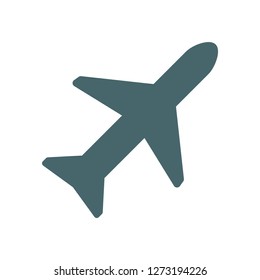 Vector icon airplane 10 EPS