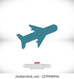 Vector icon airplane 10 EPS