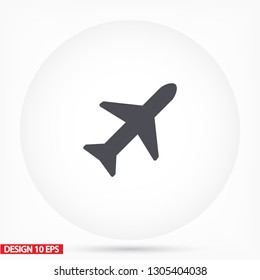 Vector icon airplane 10 EPS
