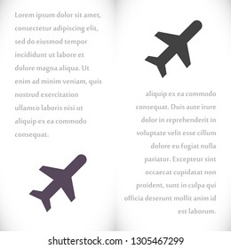 Vector icon airplane 10 EPS
