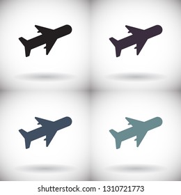Vector icon airplane 10 EPS