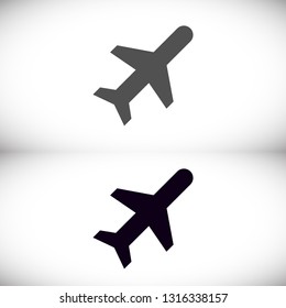 Vector icon airplane 10 EPS