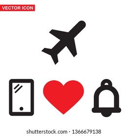 Vector icon airplane 10 EPS