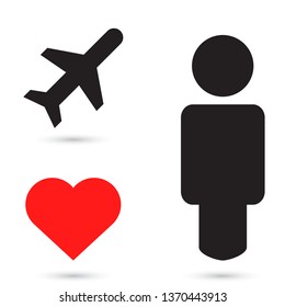 Vector icon airplane 10 EPS
