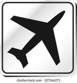 vector icon airplane. Airport sign