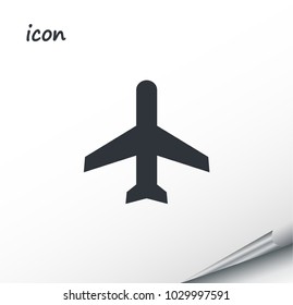 vector icon airplane on a wrapped silver sheet