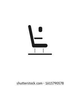 vector icon with airplane seat shape