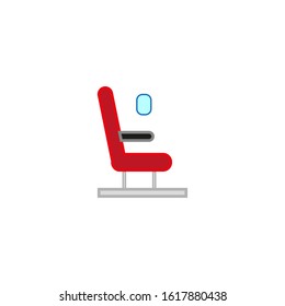 vector icon with airplane seat shape