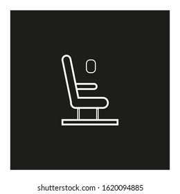 vector icon with airplane seat shape