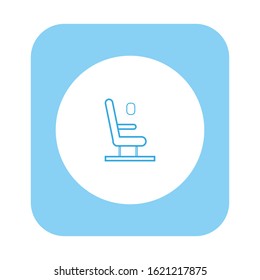 vector icon with airplane seat shape