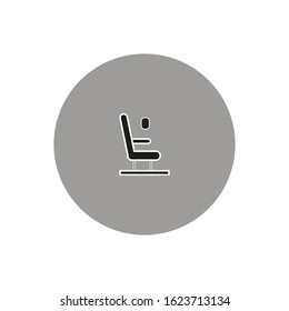 vector icon with airplane seat shape