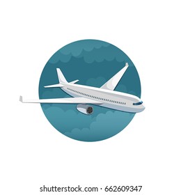 Vector Icon Airplane Side View On Stock Vector (Royalty Free) 662609347 ...