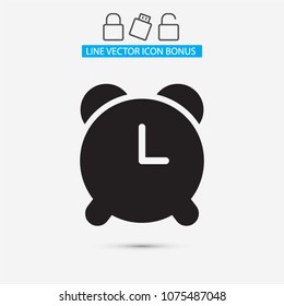 Vector icon alarm clock 10 EPS