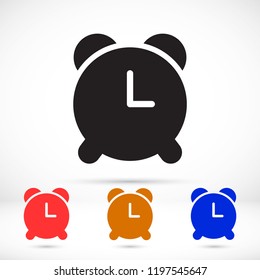 Vector icon alarm clock 10 EPS