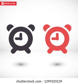 Vector icon alarm clock 10 EPS