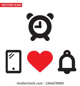 Vector icon alarm clock 10 EPS