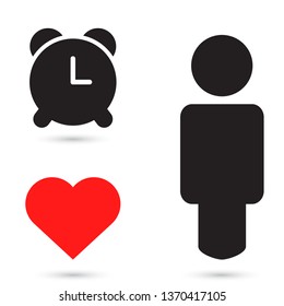 Vector icon alarm clock 10 EPS
