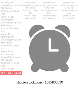 Vector icon alarm clock 10 EPS . Lorem Ipsum Illustration design