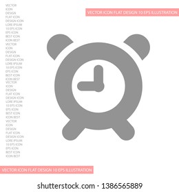 Vector icon alarm clock 10 EPS . Lorem Ipsum Illustration design