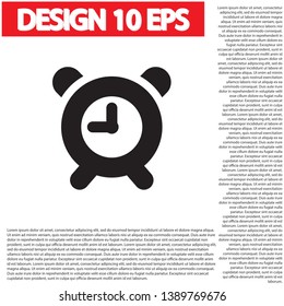 Vector icon alarm clock 10 EPS . Lorem Ipsum Illustration design